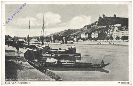 ak135498 Würzburg, Alte Mainbrücke und Festung