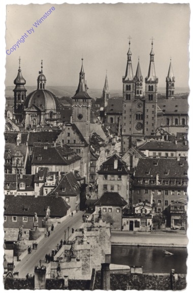 ak135501 Würzburg, Alte Mainbrücke, Altstadt