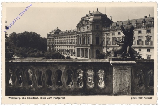 Würzburg, Residenz, Blick vom Hofgarten