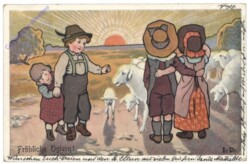 Familie mit Schafen