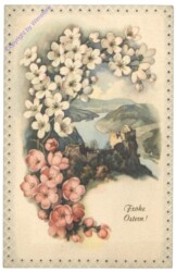 Blumen umrahmen Landschaft