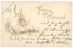 ak135641 Osterei mit Schneeglöckchen