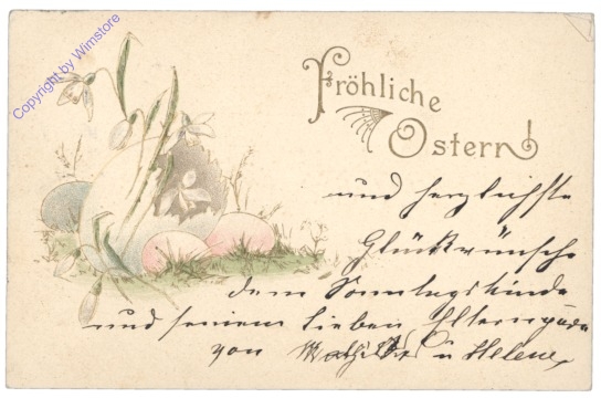 Osterei mit Schneeglöckchen