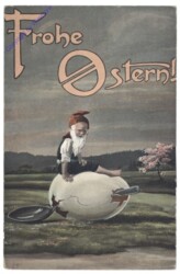Zwerg auf Osterei