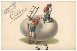 Zwerge auf Osterei