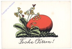 Osterei mit Schlüsselblume