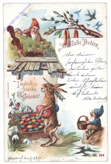 Osterhase mit Zwergen