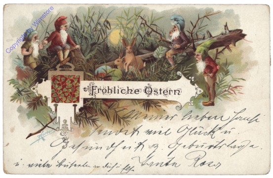 Osterhase mit Zwergen
