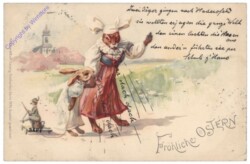 Mutter Hase mit ihrem Mädchen