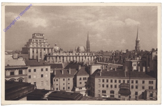 Wien 1, Blick zum Hochhaus und Stephansdom