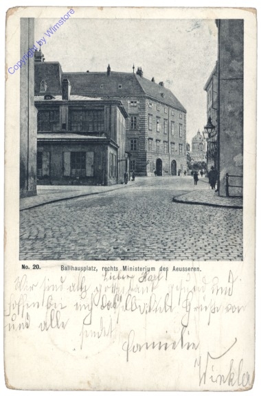 Wien 1, Ballhausplatz, rechts Ministerium des Aeusseren