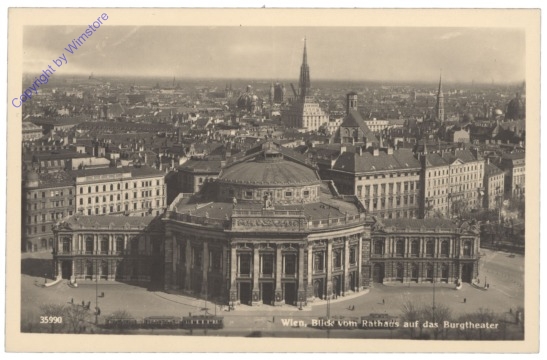 Wien 1, Blick vom Rathaus auf das Burgtheater
