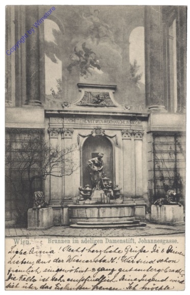 Wien 1, Brunnen im Adeligen Damenstift, Johannesgasse