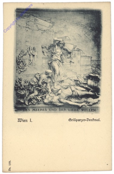 Wien 1, Grillparzer-Denkmal, Des Meeres und der Liebe Wellen