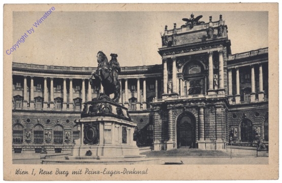 Wien 1, Neue Burg mit Prinz-Eugen-Denkmal