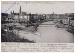 ak136346 Wien 1, Donaukanal mit Aspernbrücke