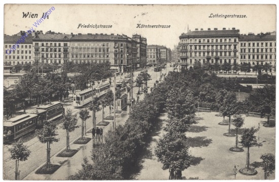 ak136381 Wien 1, Kärntnerstraße, Friedrichstrasse, Lothringerstrasse