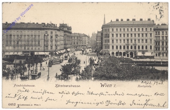 ak136391 Wien 1, Kärntnerstrasse, Friedrichstrasse, Karlsplatz