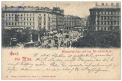 Wien 1, Kärnthnerstrasse mit Elisabethbrücke