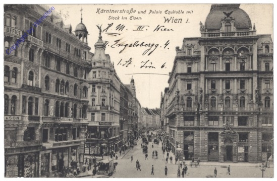 ak136422 Wien 1, Kärntnerstrasse und Palais Equitable mit Stock im Eisen