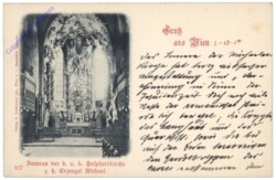 Wien 1, Inneres der k.u.k. Hofpfarrkirche z.h. Erzengel Michael