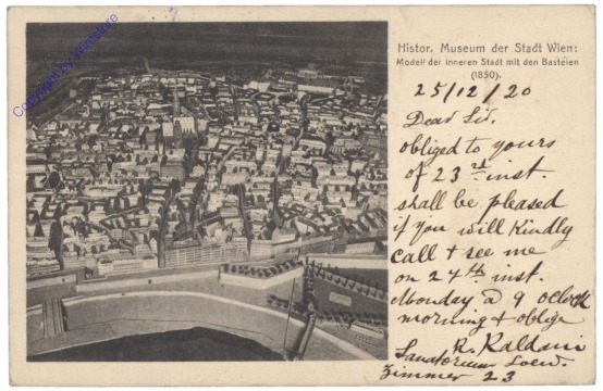 Wien 1, Histor. Museum der Stadt Wien, Modell der Inneren Stadt mit den Basteien