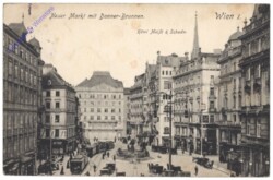Wien 1, Neuer Markt mit Donner-Brunnen, Hotel Meißl & Schadn