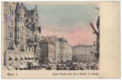Wien 1, Neuer Markt mit Hotel Meißl und Schadn