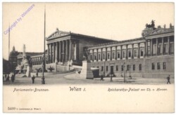 Wien 1, Reichsraths-Palast, Parlamentsbrunnen