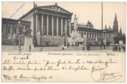 Wien 1, Reichsraths-Palast, Parlaments-Brunnen