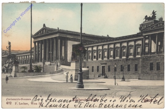 ak136547 Wien 1, Reichsraths-Palast, Parlaments-Brunnen