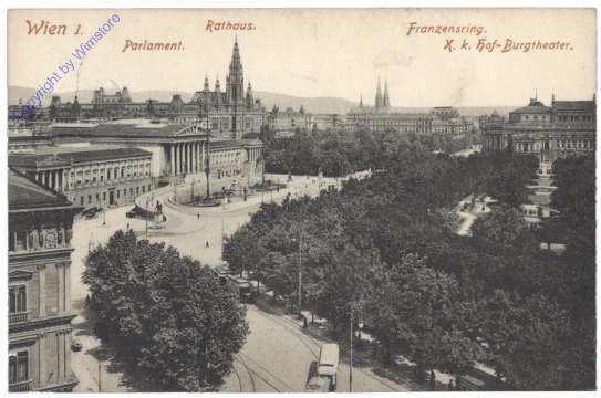 Wien 1, Parlament, Rathaus, Franzensring