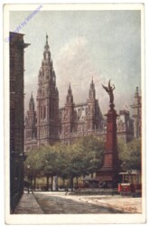 Wien 1, Rathaus mit Liebenberg-Denkmal