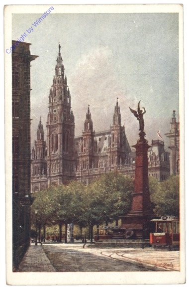 Wien 1, Rathaus mit Liebenberg-Denkmal