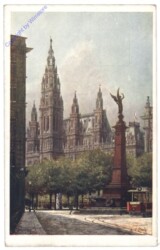 Wien 1, Rathaus mit Liebenberg-Denkmal