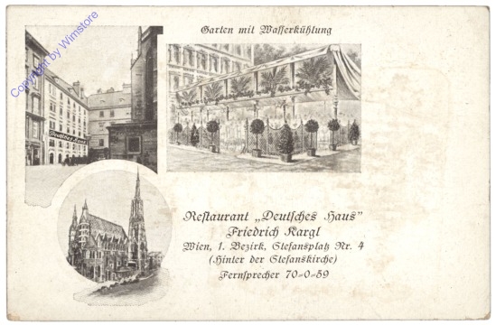 ak136606 Wien 1, Restaurant "Deutsches Haus" Friedrich Kargl