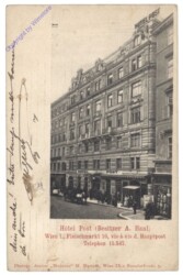 Wien 1, Hotel Post (Besitzer A. Hanl)