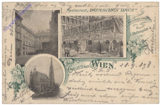 ak136634 Wien 1, Restaurant "Deutsches Haus"