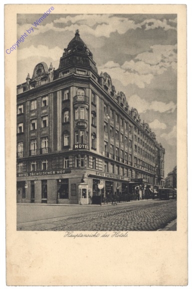 ak136664 Wien 1, Hauptansicht des Hotels "Sächsischer Hof"