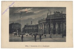 ak136683 Wien 1, Franzensring mit k.k. Burgtheater