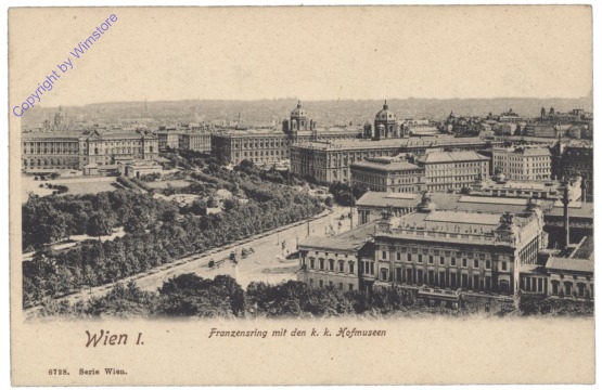 Wien 1, Franzensring mit den k.k. Hofmuseen