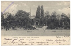 Wien 1, Stadtpark mit Lusthaus, Stiege und Promenade
