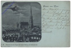Wien 1, Panorama von der Kuppel der neuen Hofburg mit Stefanskirche