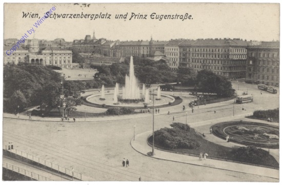 Wien 1, Schwarzenbergplatz und Prinz Eugenstrasse