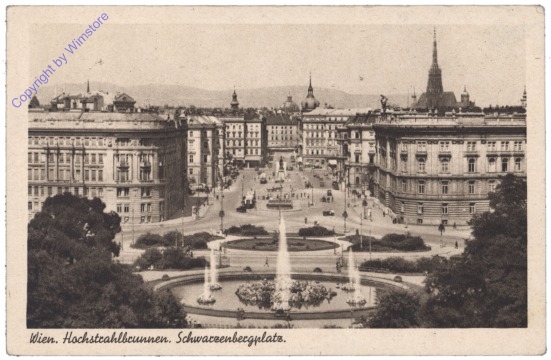 Wien 1, Hochstrahlbrunnen, Schwarzenbergplatz