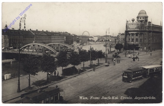 Wien 1, Franz Josefs-Kai. Urania. Aspernbrücke