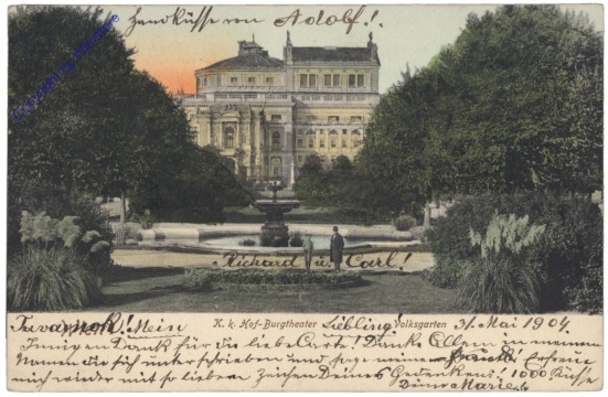 Wien 1, Volksgarten, K.k. Hof-Burgtheater
