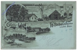 Wien 2, Gruss aus, Ig. Fischer's Restauration an der alten Donau