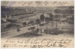 Wien 2, Donaukanal, im Hintergrund Riesenrad