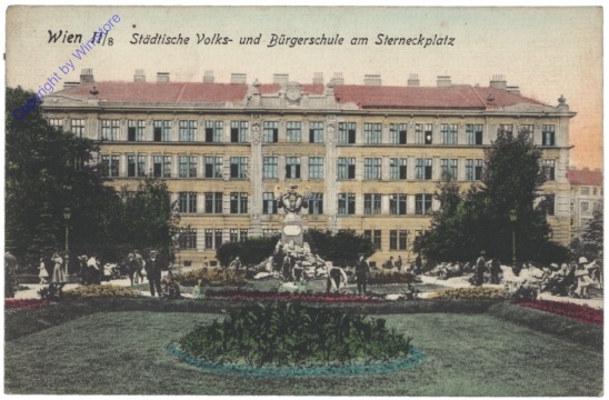 Wien 2, Städtische Volks- und Bürgerschule am Sterneckplatz